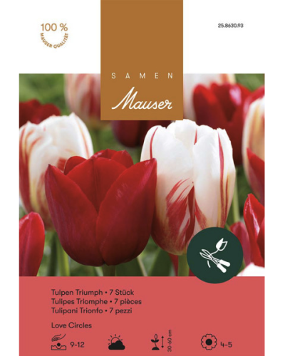 Love Circles, rot-weiss, Tulpenmischung Zwiebeln