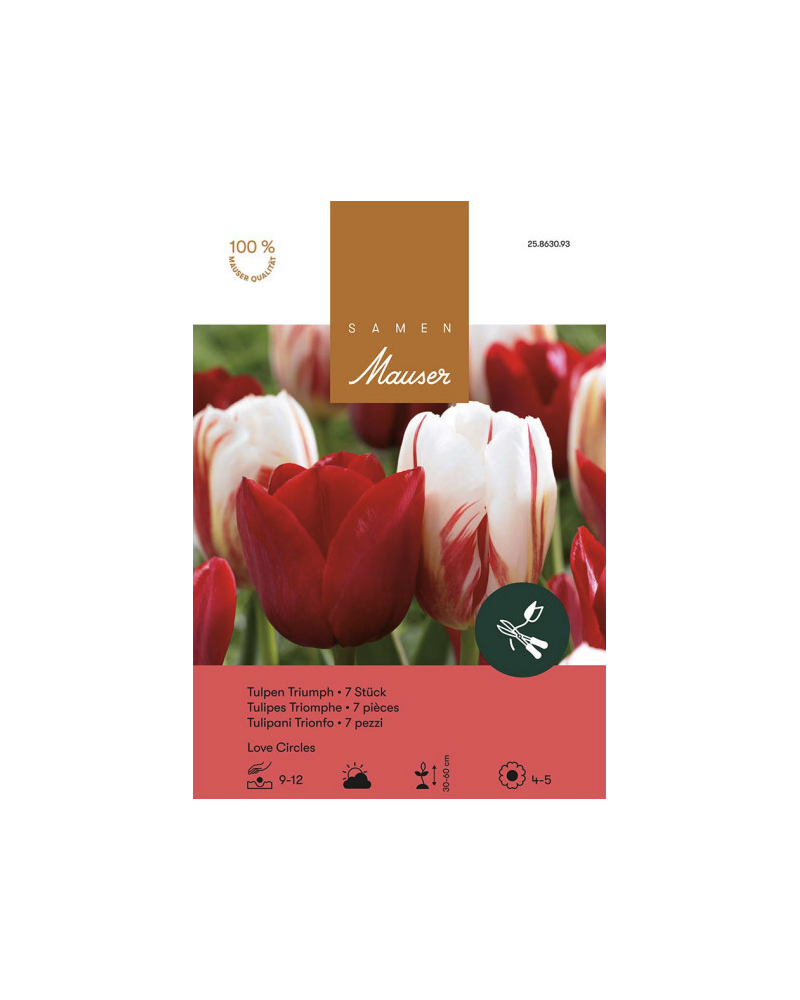 Love Circles, rot-weiss, Tulpenmischung Zwiebeln